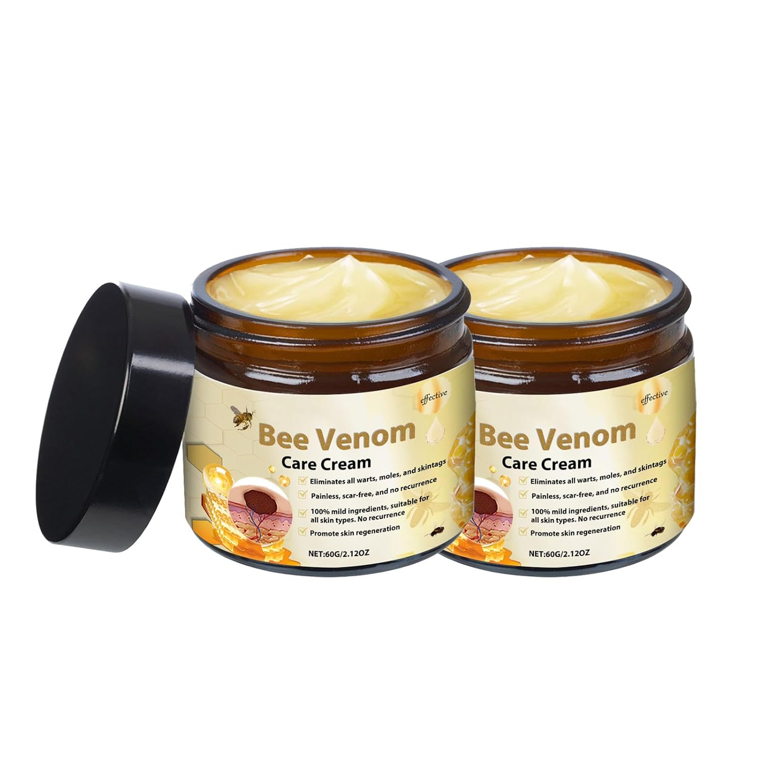 2Pcs Bee Venom Skin Treatment Cream – New Professional Natural Advanced Firming & Wrinkle-Reducing Bee Venom Repair Cream – Natural Skin Moisturizer for Face and Body 2Pcs Bee Venom Skin Treatment Cream – New Professional Natural Advanced Firming & Wrinkle-Reducing Bee Venom Repair Cream – Natural Skin Moisturizer for Face and Body