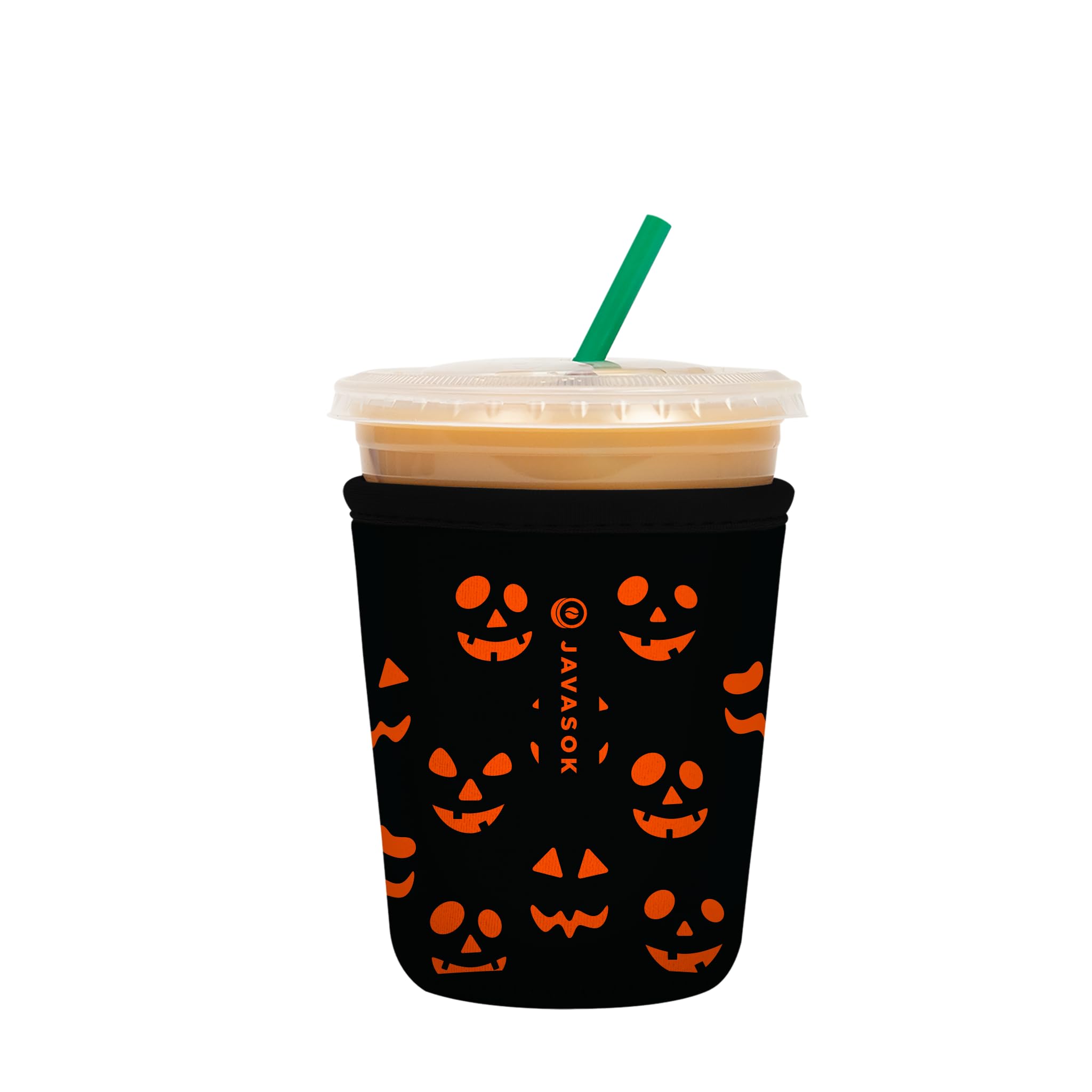 Sok It JavaSok Iced Coffee &amp; Cold Soda Insulated Neoprene Cup Sleeve (Fright Night Lights, Small: 16-20oz)