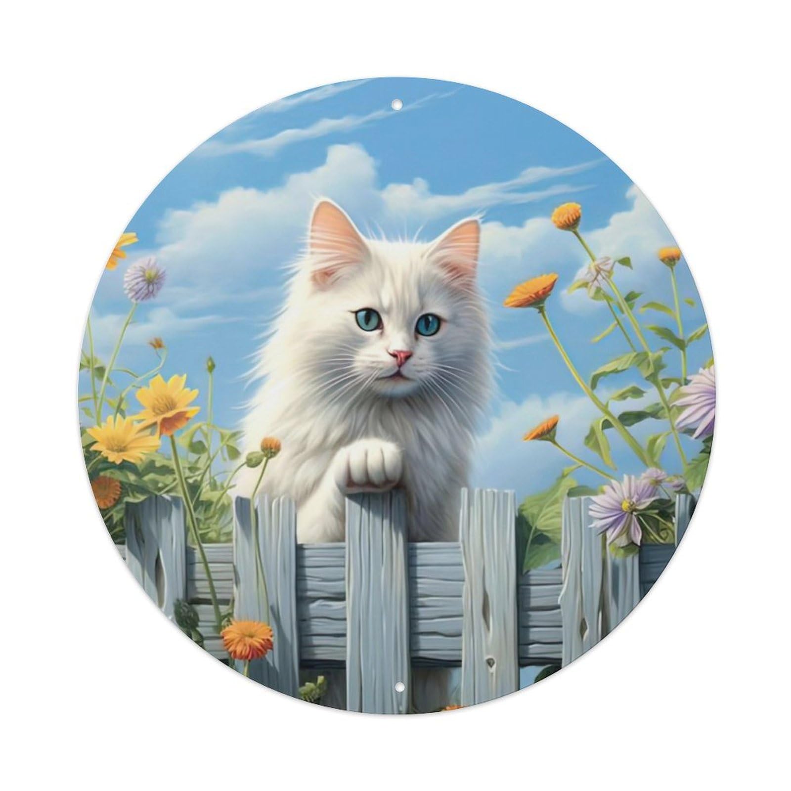 Animal Artwork Cute Kitten Metal Tin Sign