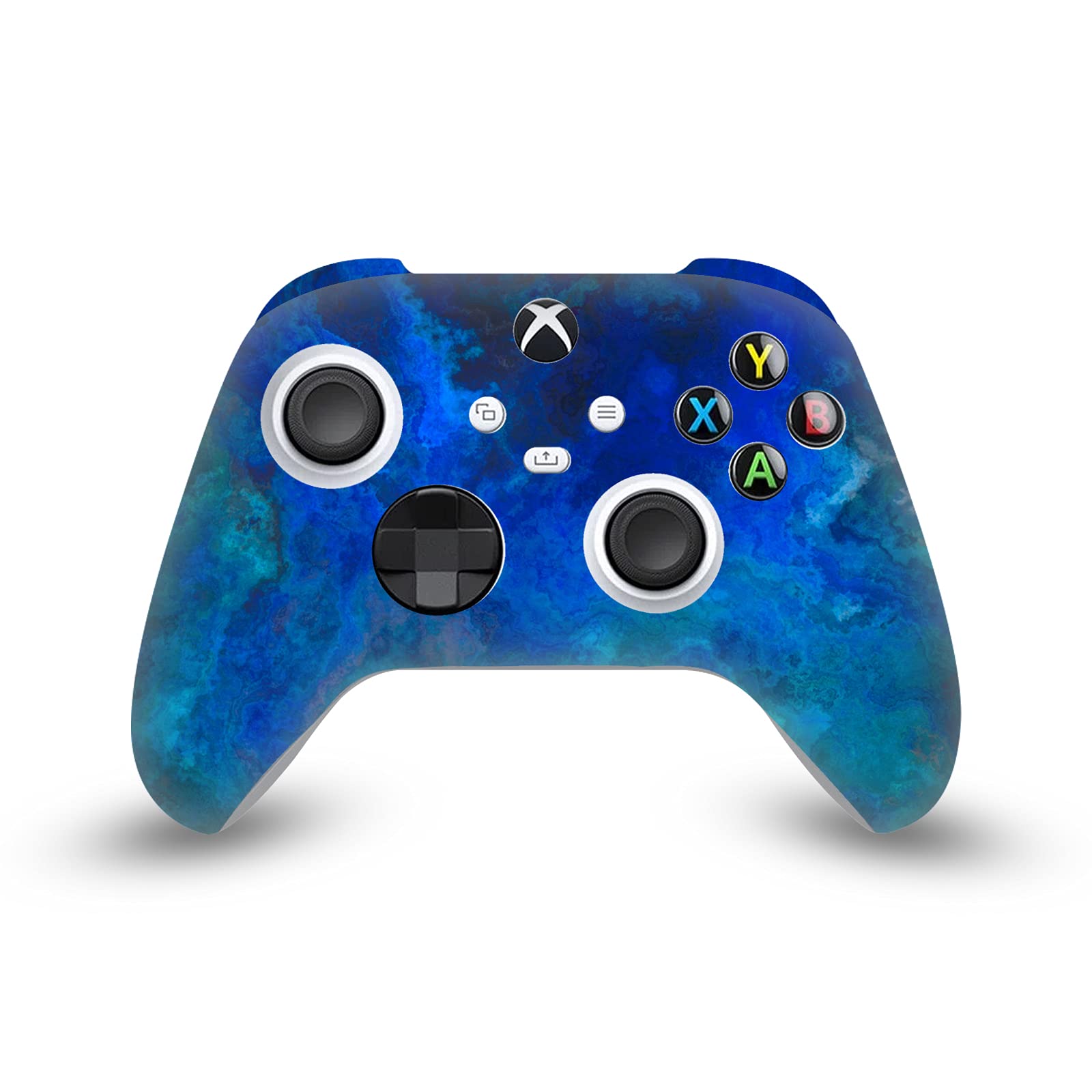 Head Case Designs Sous Licence Officielle LebensArt Malachit bleu Mix Art Enveloppement De Console De Jeu Et Skins Pour Manette De Jeu Ensemble compatible avec Xbox Series X