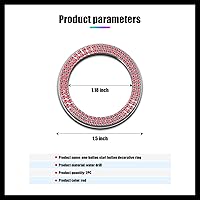 Vista 2 de 2 Pack Bling Auto Car Engine Start Stop Button Stickers, Car Crystal Rhinestone Engine Start Ring Decals, Car Universal Push Start Button Cover