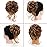 KETHBE Messy Bun Hair Piece Tousled Updo Hair Buns Extension Elastic Hair Band Hair Pieces Curly Hair Bun Scrunchie For Women (Dark Brown Mix Golden Brown)