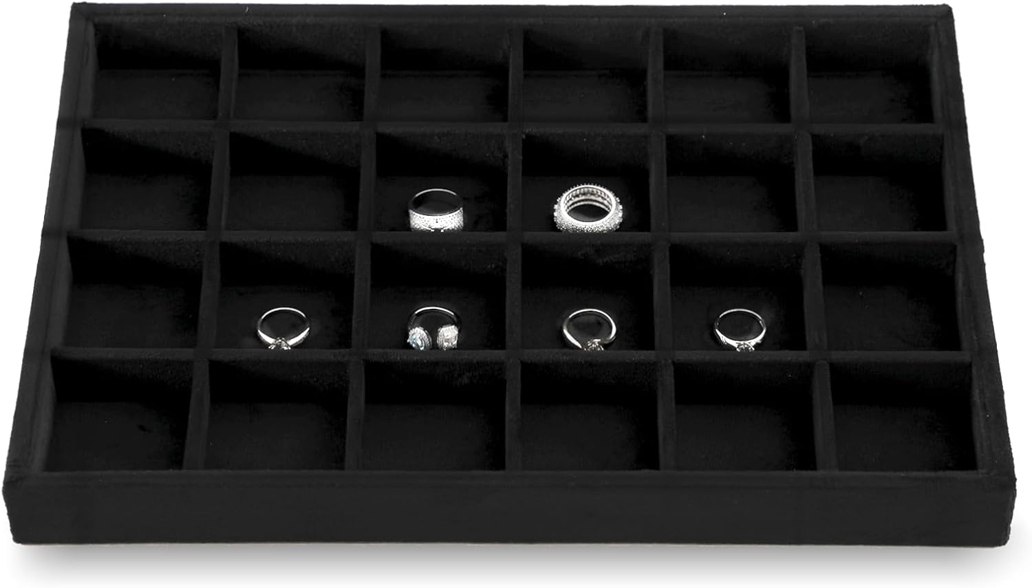 Earring Storage Organizer, Velvet Drawer Jewelry Organizer,Premium Earring Jewelry Box,Luxury Rock Storage,Black Jewelry Tray