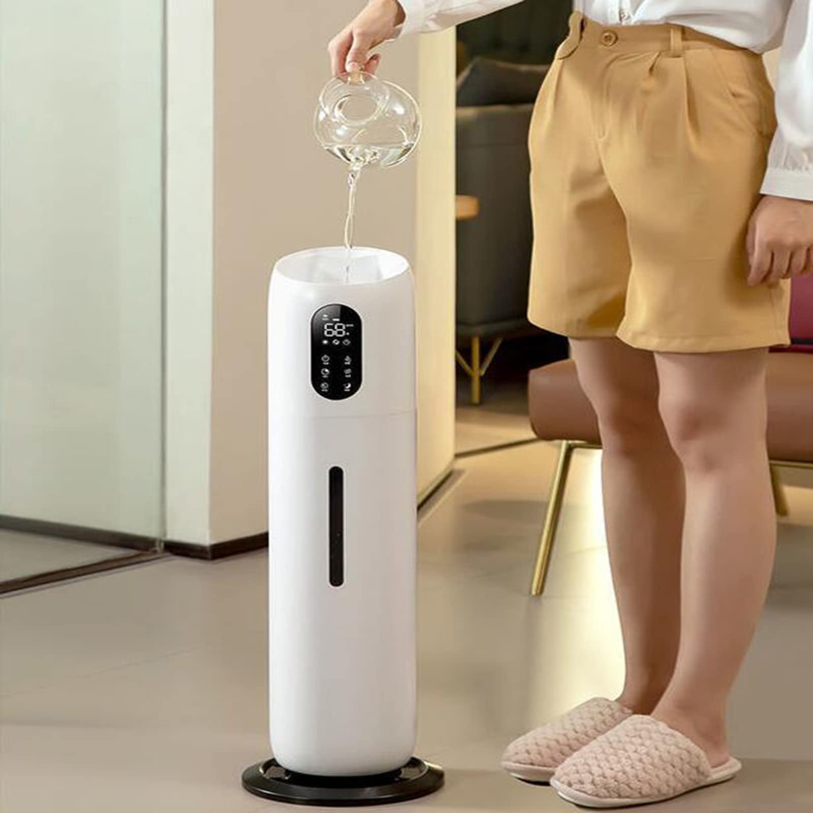 Humidificadores de aire Humidificador para dormitorio, Humidificador de niebla súper silencioso de 28Db Humidificador de 9 L Apagado automático, Humidificador pequeño para el hogar Bebé apag