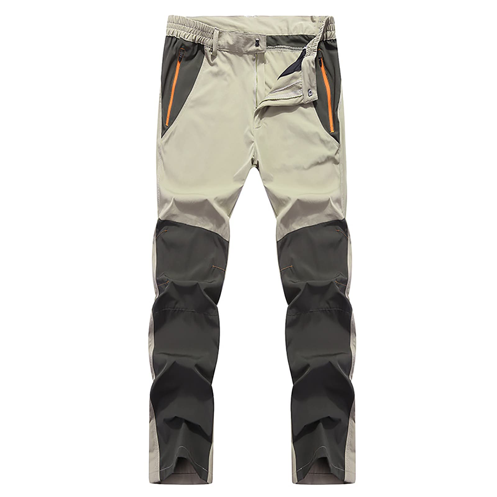 Hombres Pantalones Senderismo Secado Rápido Caza Pantalones Exterior Impermeable Pesca Montaña Pantalones(Size:XXL,Color:A)