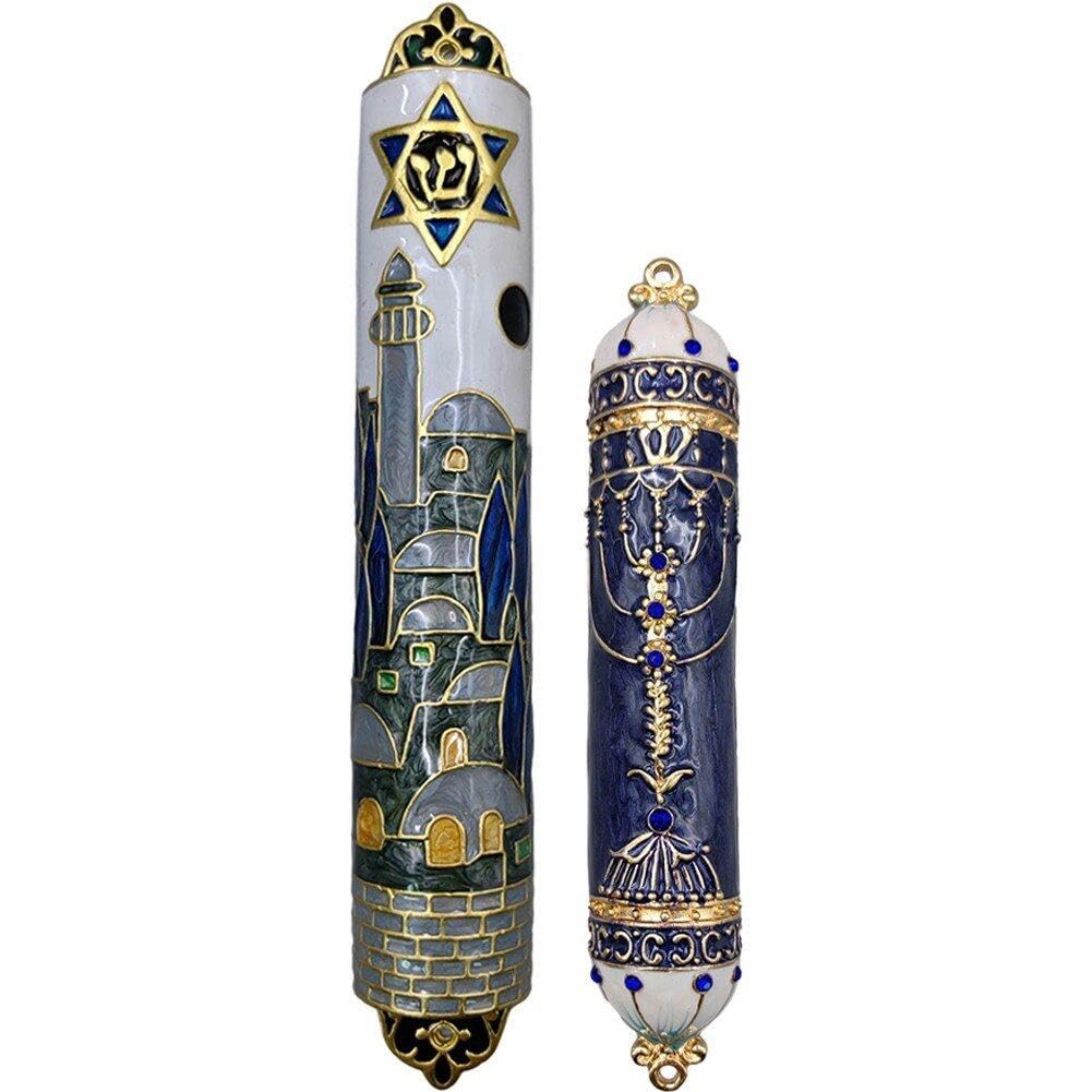 Sanfly As Shown Mezuzah Case With Scroll, Religious Gatepost Mezuzah Judaica Mezuzah Scroll Jerusalem Israel Judaica Door Mezuza Mitzvah Scripture Blessing Judaica Gifts