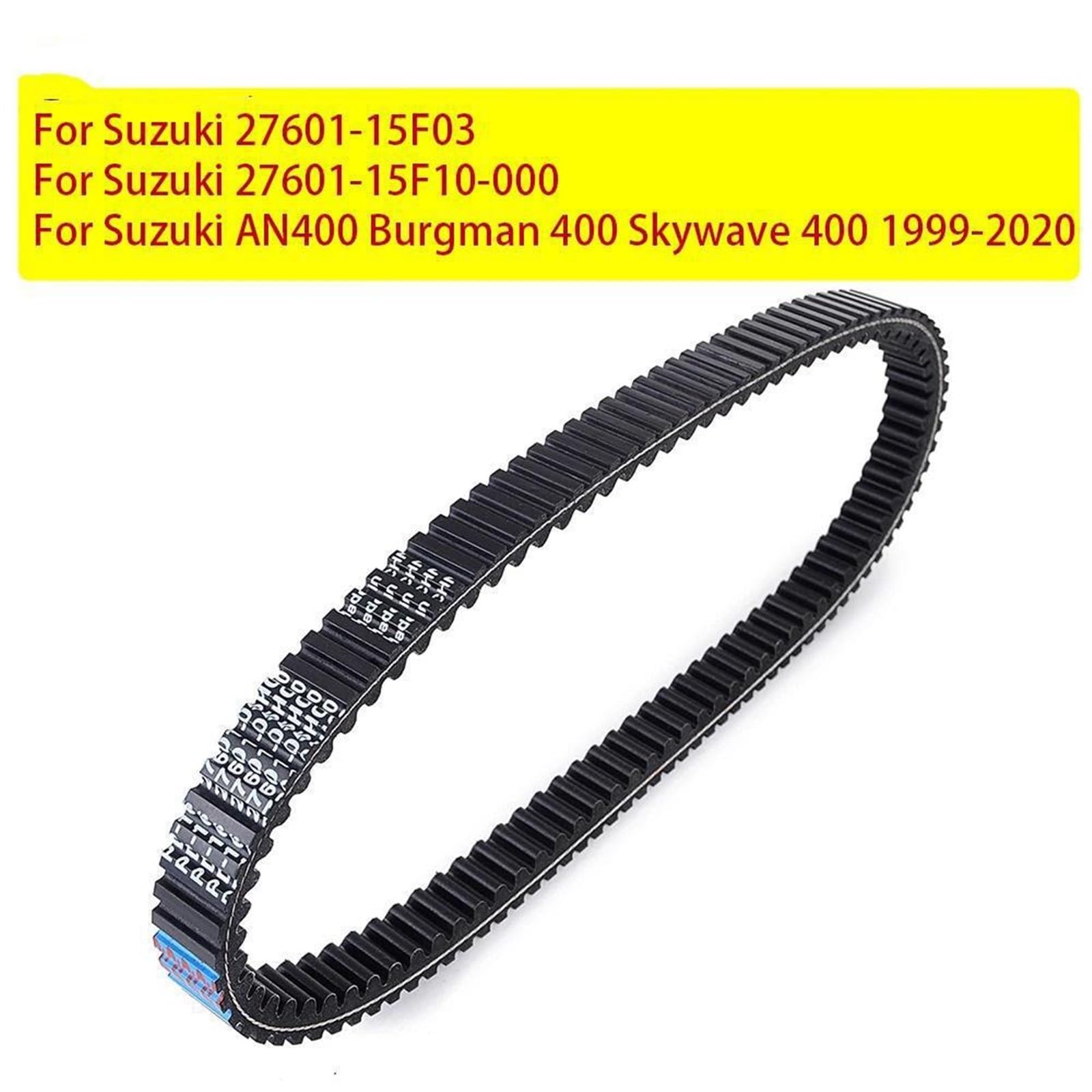 Cinghia Di Trasmissione Per Burgman 400 Skywave – 27601-15F10, In Gomma, Compatibile 1999-2020, Sostituto 27601-15F03
