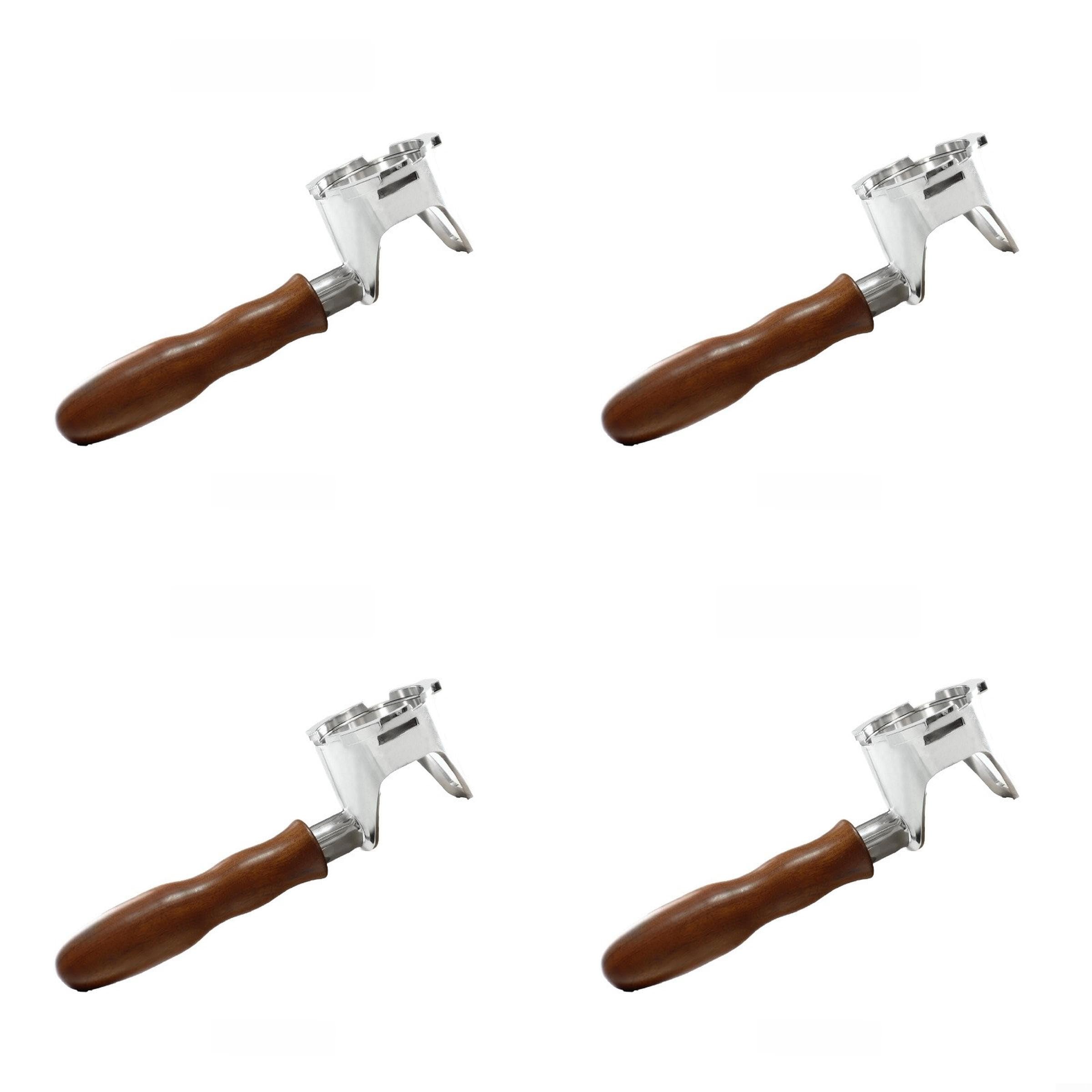 QOXEZY 54 mm Siebträger ohne Boden mit Holzgriff, Edelstahl-Konstruktion, abnehmbares Design, für Espressomaschinen, für NJ ES501, ES502, ES601, ES655, ES701 Modelle (4)