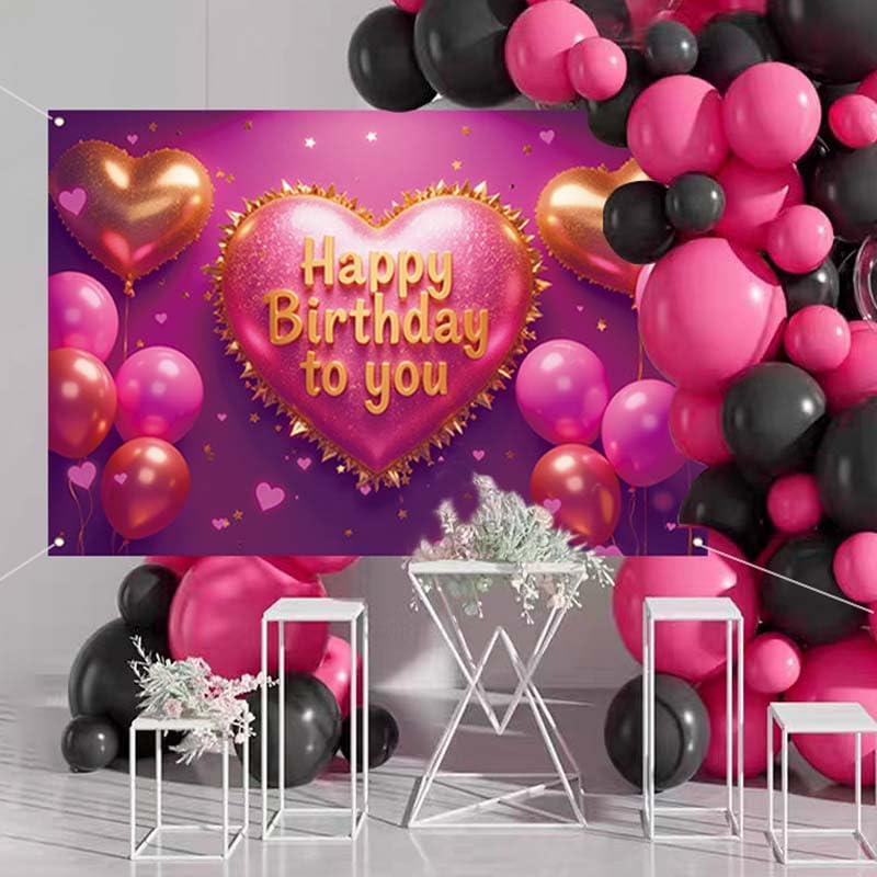 Image of Birthday Banner Backdrop for Women & Girls