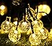 Produktbild BrizLabs Solar Lichterkette Aussen 60 LED Warmweiß Kristall Kugeln Lichterkette 13.8M 8 Modi Wasserdicht Solarbetriebene Weihnachtsbeleuchtung Innen für Garten Terrasse Bäume Hof Haus Partys