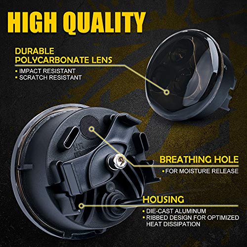 Image of Amber LED Turn Signal Light w /Smoke Lens Compatible with 07-18 Jeep JK JKU | Aluminum, IP67 Waterproof, Plug N Play