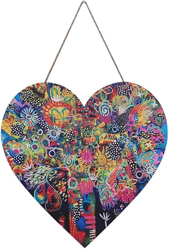 FKKA Decoración de Porche Delantero Estilo Granja, Arte de Pared Árbol de Regalos, Decoración de Pared de Corazón de Metal para Dormitorio, Fácil de