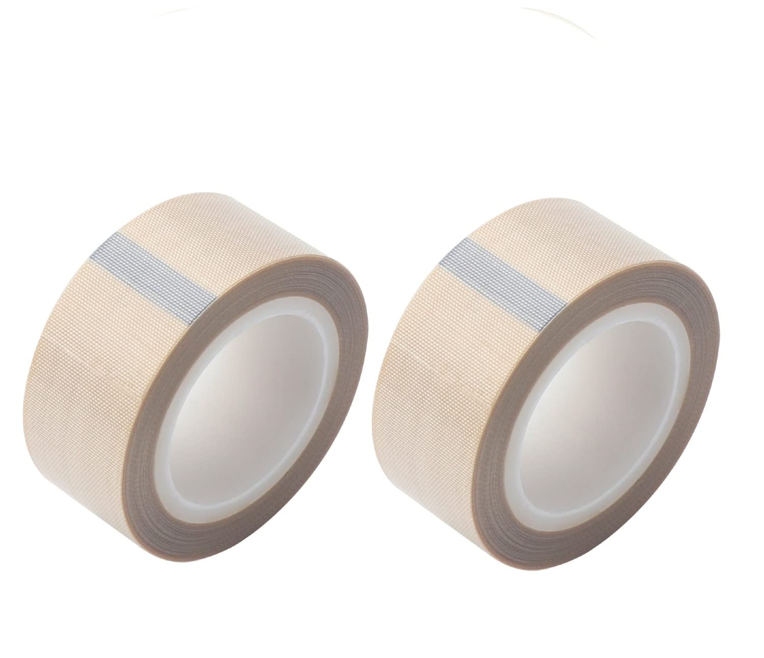 OSFT 1" Width x 11 Yard Roll PTFE Coated Fiberglass High Temperature Tape with Silicone Adhesive Cloth, Release Surface on Heat sealers, Vacuum Machine Sealing Tape with Adhesive (2) (B0C4LLV398) Amazon Price History, Amazon Price Tracker