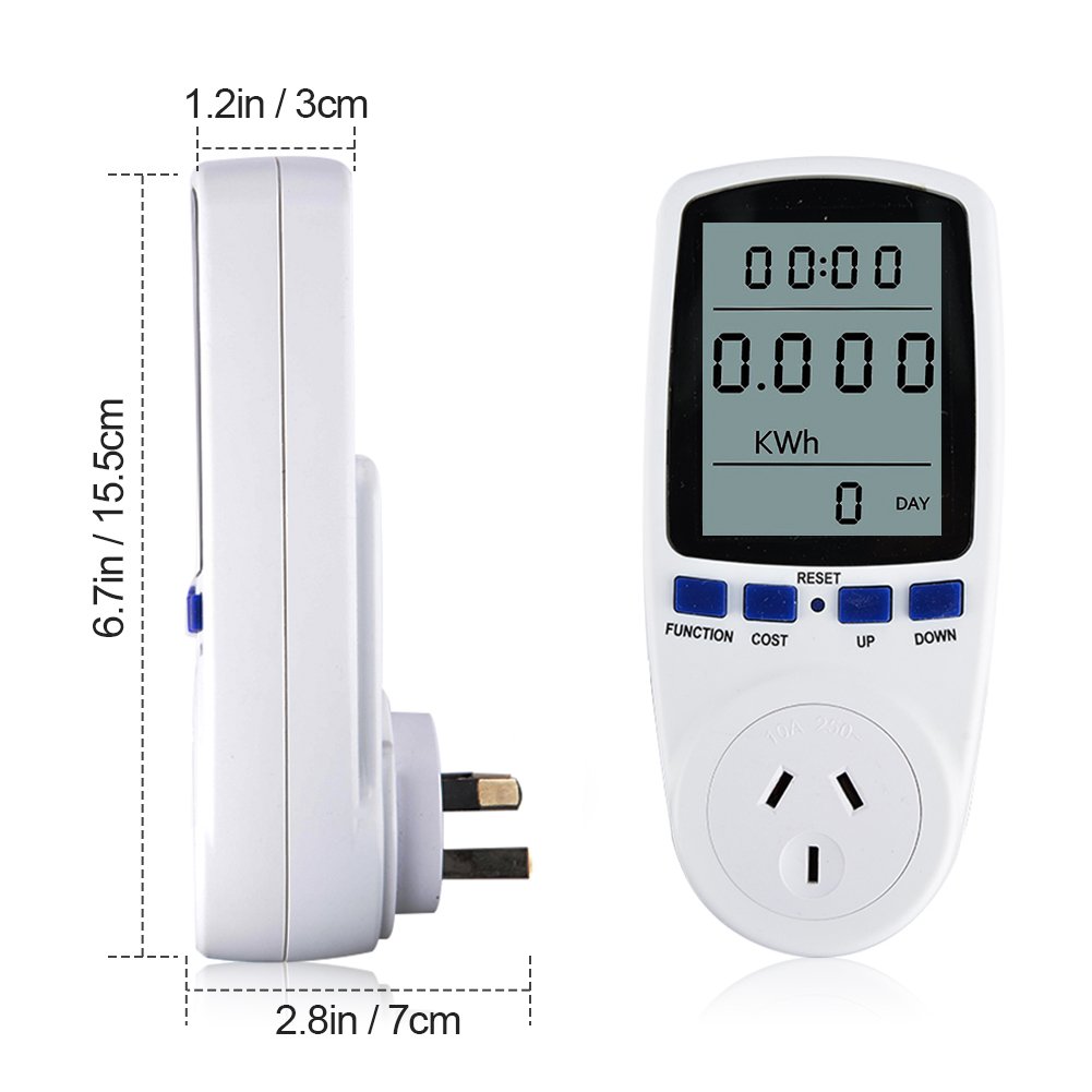 Plug Power Meter Energy Watt Voltage 