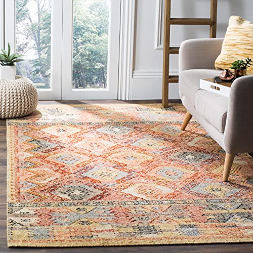 Tapete SAFAVIEH 8x10 Boho Wool Rojo y Multicolor