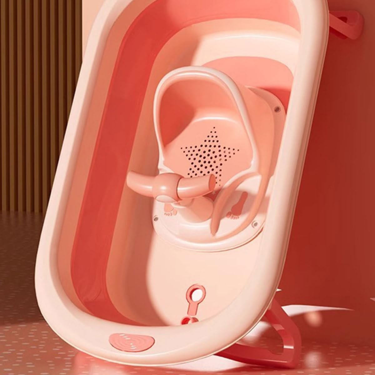 Badewannensitz Rutschfest aus Kunststoff mit Saugnäpfen Ergonomischer Kleinkind Badesitz für 6 12 Monate Babysitz für Sicheres Baden und Einfachen Transport