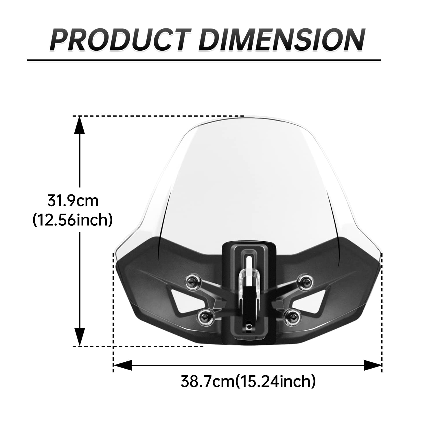 Universal Motorcycle Windshield Sport Windshield, A & UTV PRO Adjustable  Vented Wind Deflector For Can Am Ryker 600 Ryker 900 Accessories