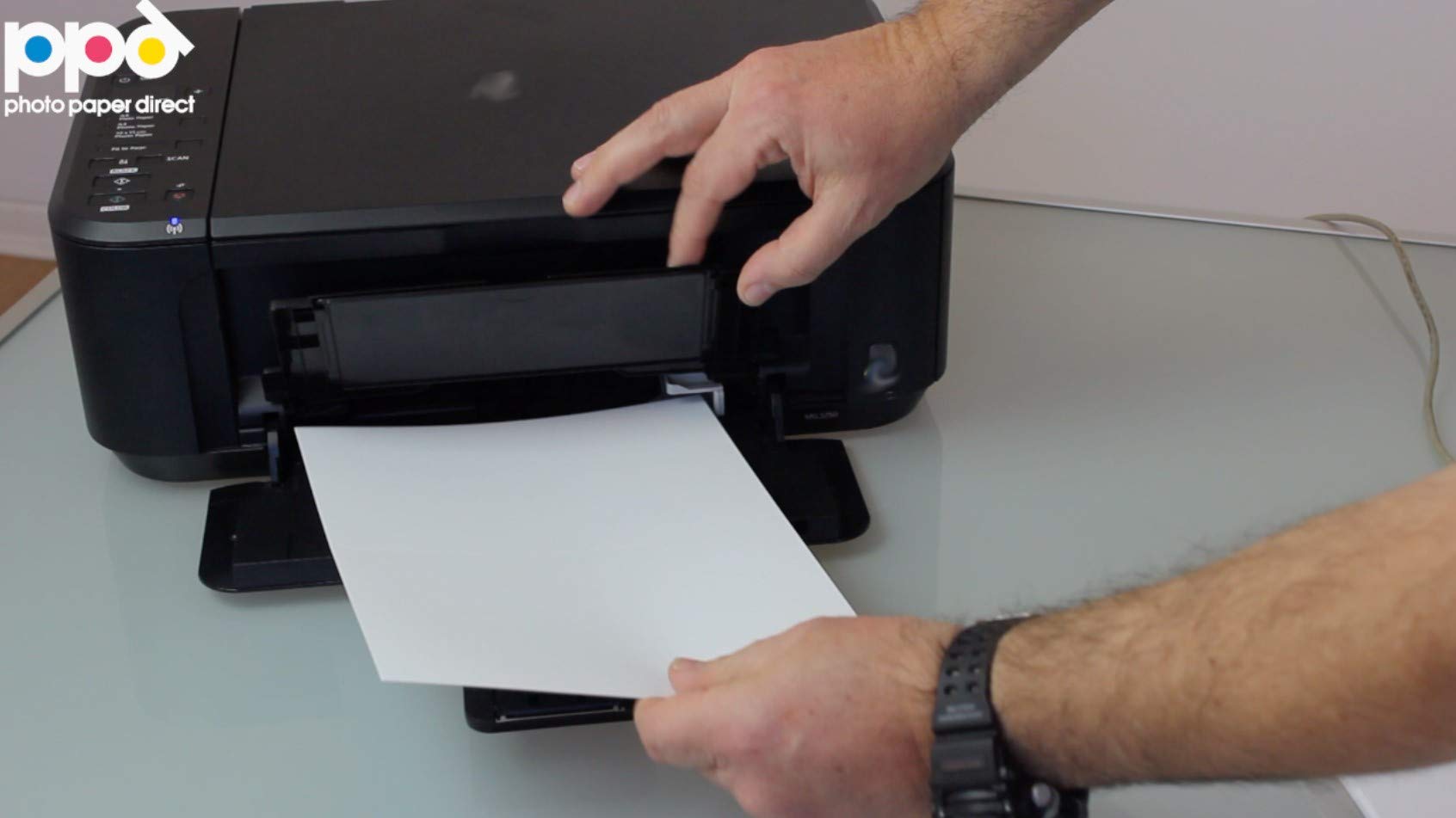 Image secondaire de PPD 30 Cartes De Vœux Blanches Personnalisables Premium, Imprimables Jet D'encre, A5 Pliées en A6, Fini Brillant 260g, DIY Carte