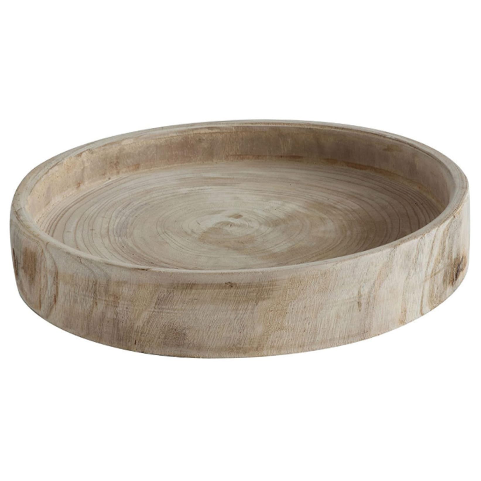 Bol en bois décoratif rond 33 cm pour table basse et entrée