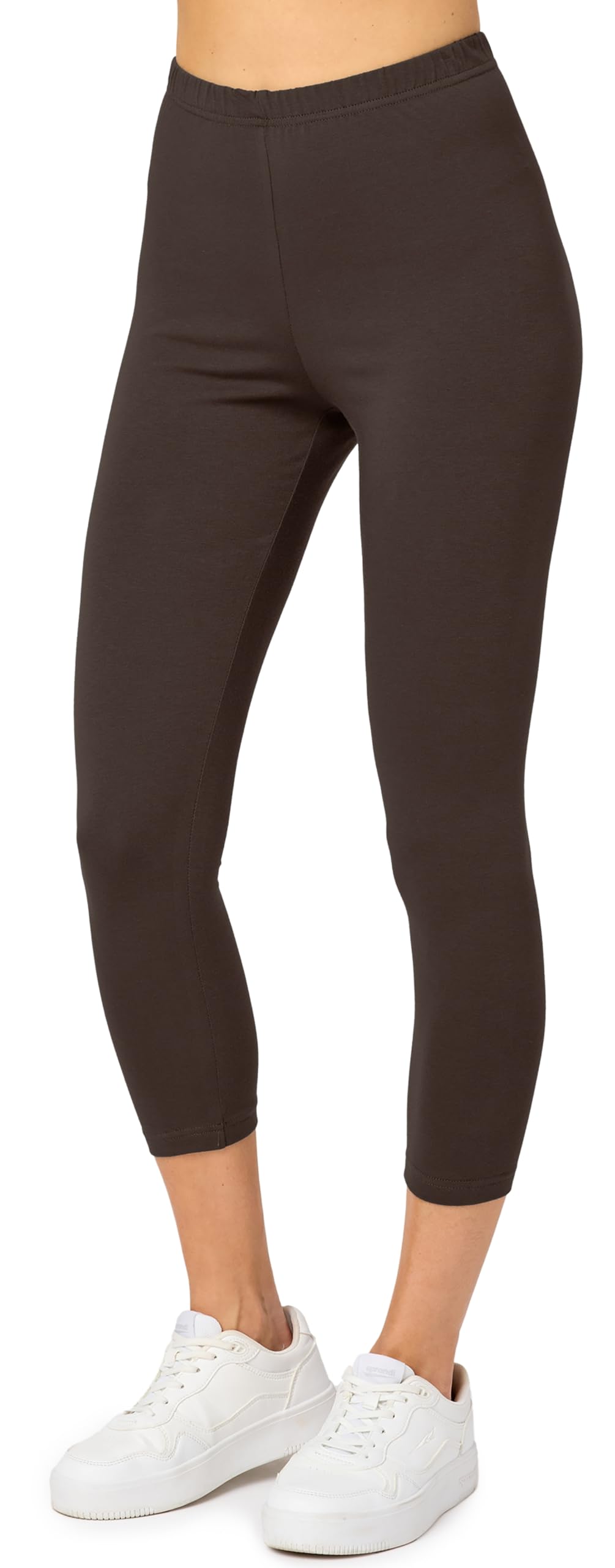 Merry Style Leggings Donna 3/4 Pantaloni Capri Morbidi e Confortevoli Leggins Donna in Cotone Traspirante Elastici e Delicati sulla Pelle Sensibile MS10-199
