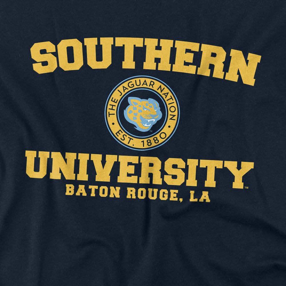 Southern University Official Circle Logo Unisex Infant Snap Suit for Baby,Navy, 6 Months