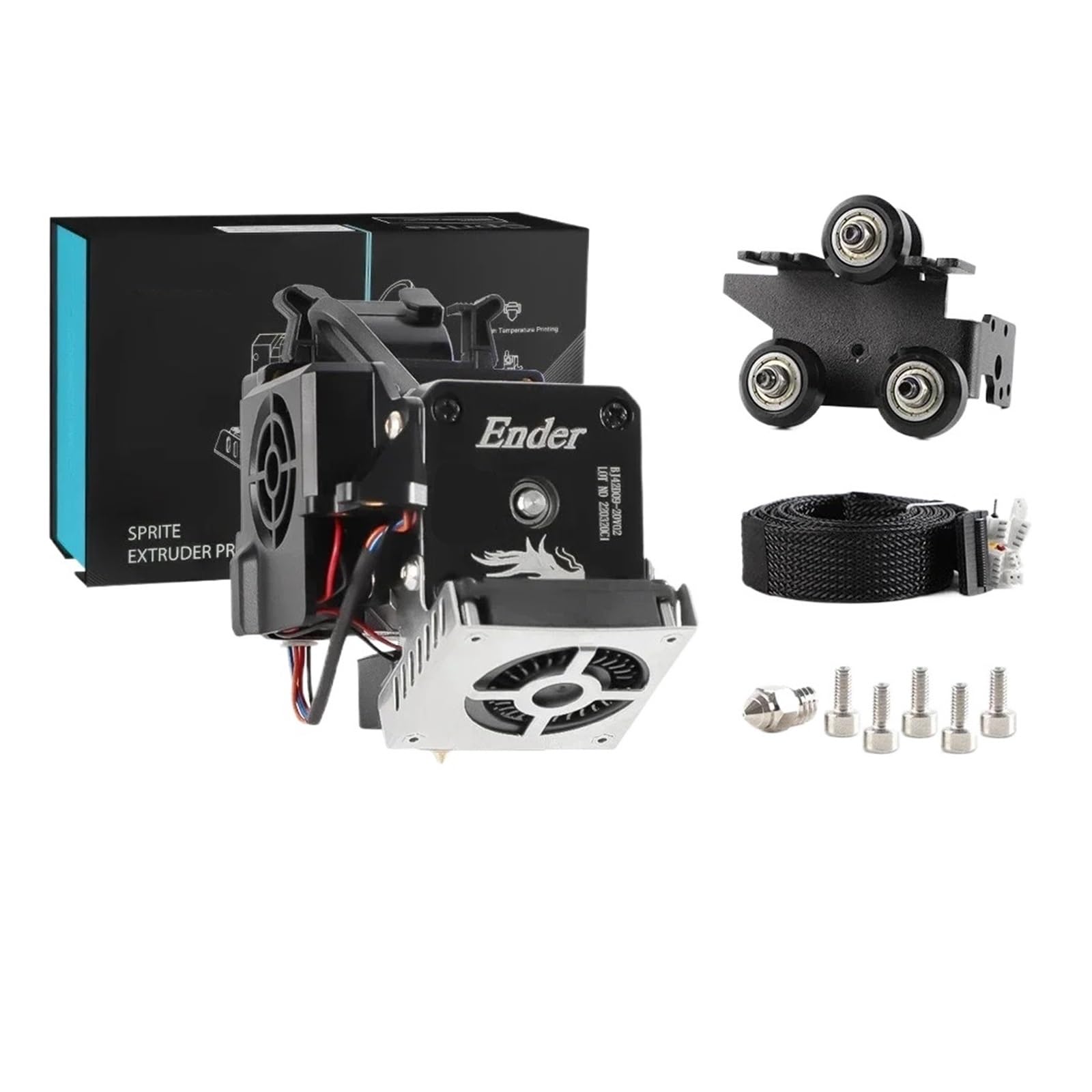 Kit Estrusore Sprite Compatibile Con Creality 300℃ 260℃ Stampante 3D | Design a estrusore singolo, stampa ad alta temperatura, facile retrofit, parte di aggiornamento(Pro Kit)