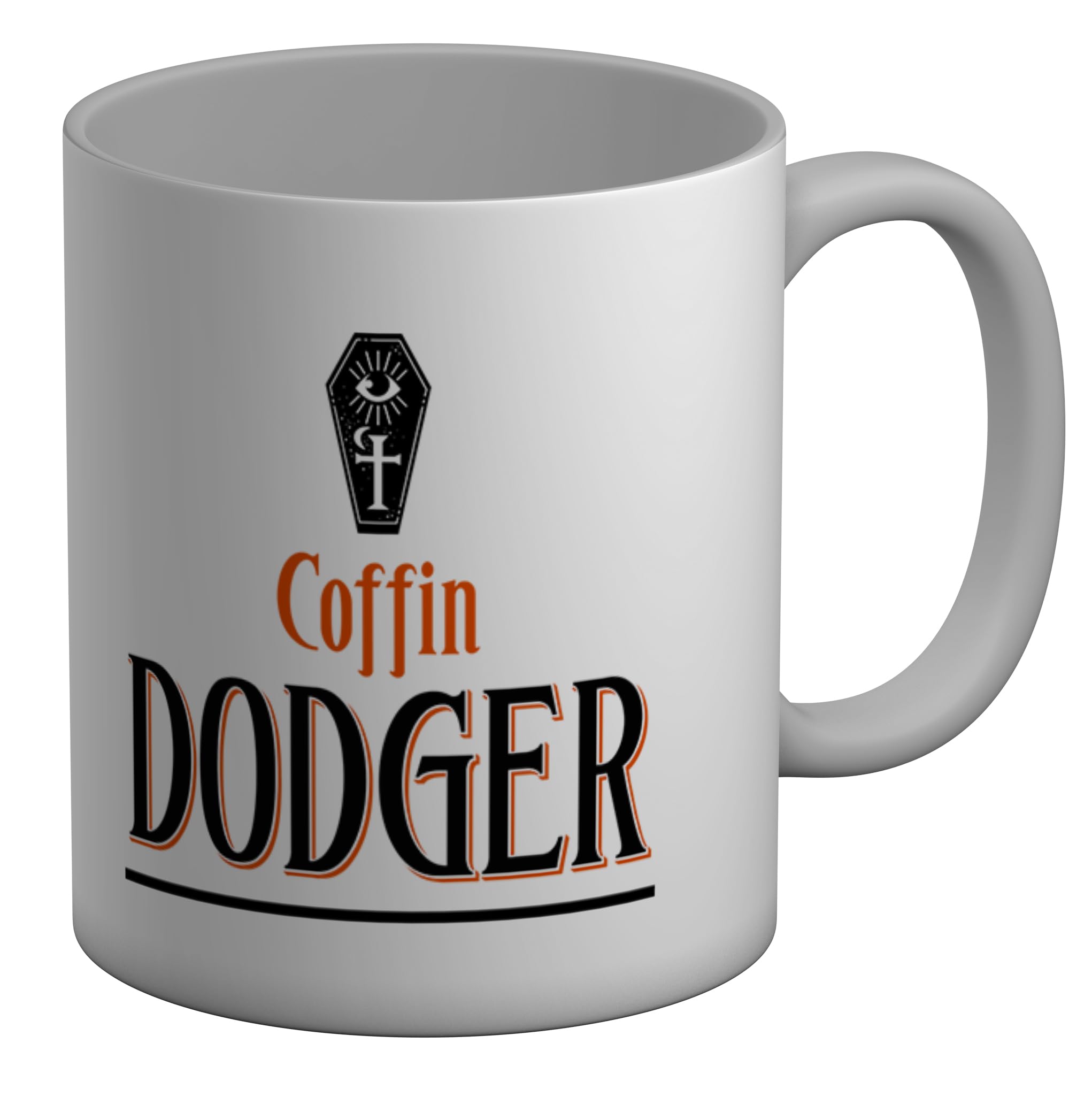 Shopagift Funny Halloween Mug Coffin Dodger Old Timer White 11oz Large Gift Ceramic Cup