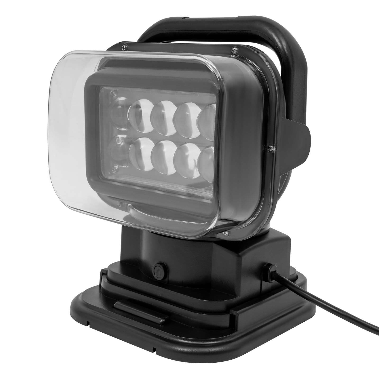 Faro da lavoro a LED, 50 W, 8000 lm, IP67, con telecomando, orientabile a 360°, base magnetica per auto, barca, campeggio, 9 – 32 V DC telecomandabile