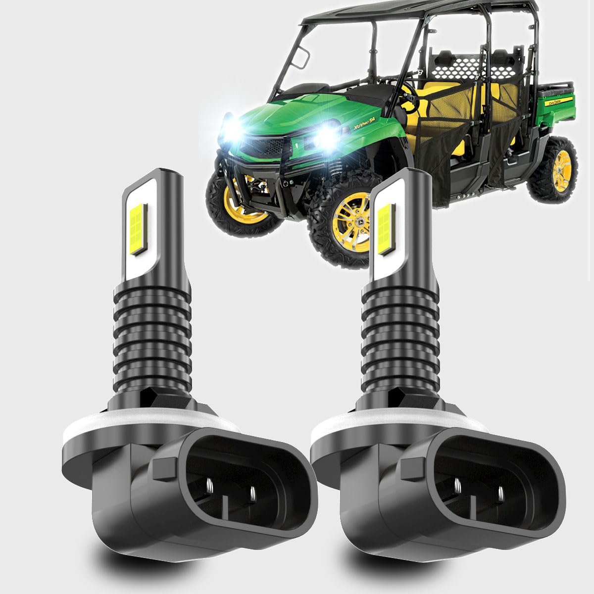 TJJTGBR Compatible for Deere Gator 590i S4 590M 625i 825i 855d AM144881 LED Bulbs, 886/894/896/881 Light Bulbs, Plug N Play, 300% Brightness, 6000K