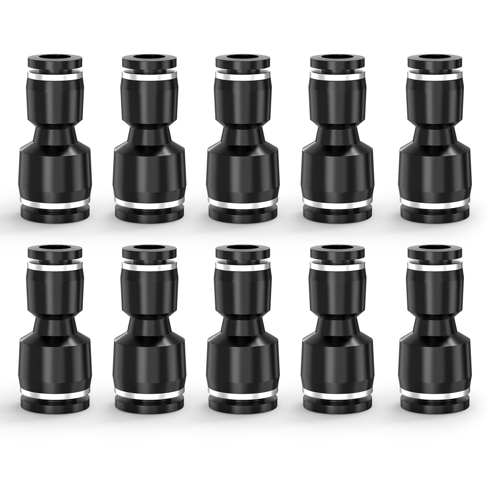 TAILONZ PNEUMATIC Riduzione diritta 12MM tubo OD x 8MM tubo OD tubo Raccordi a pressione PG12-8 (confezione da 10)