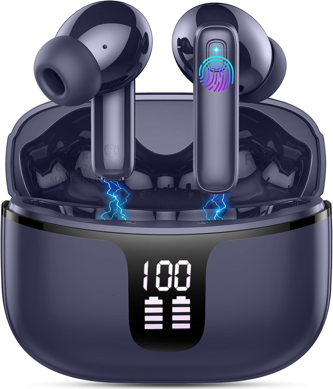 Bluetooth Kopfhörer, In Ear Kopfhörer Kabellos Bluetooth 5.4, Tiefer Bass 6D-Stereo Ear Buds, 50 Std ENC Noise Cancelling Ohrhörer, EQ per App, USB-C, IPX7 Wasserdicht Sport Headphones iOS/Android