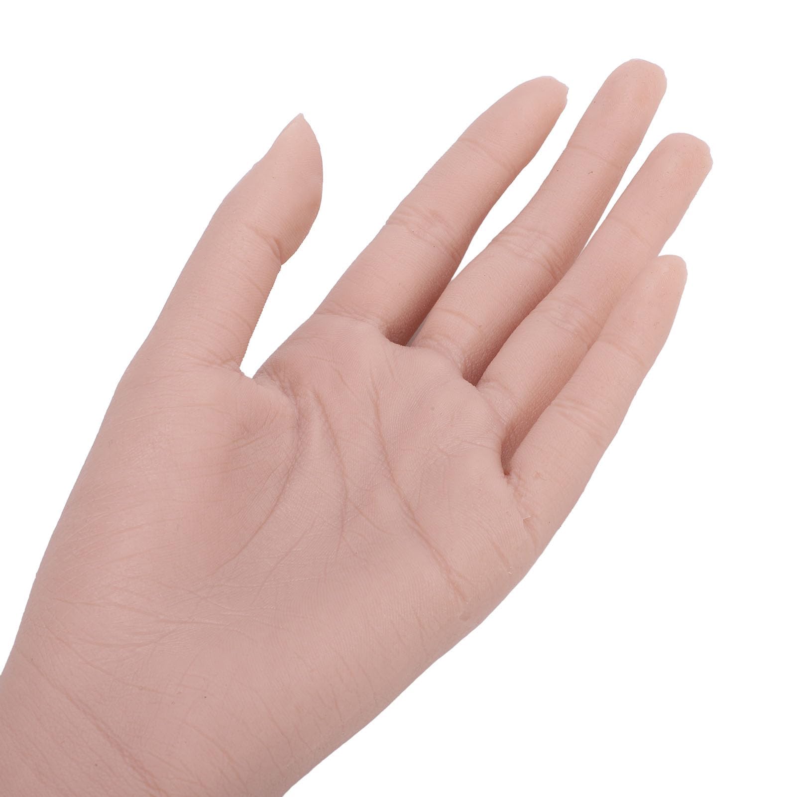 Mano Femminile Realistica in Silicone, Mano Finta per la Pratica di Addestramento del Tatuaggio sull'esposizione di Gioielli, Mano Modello Femminile a Grandezza Naturale per