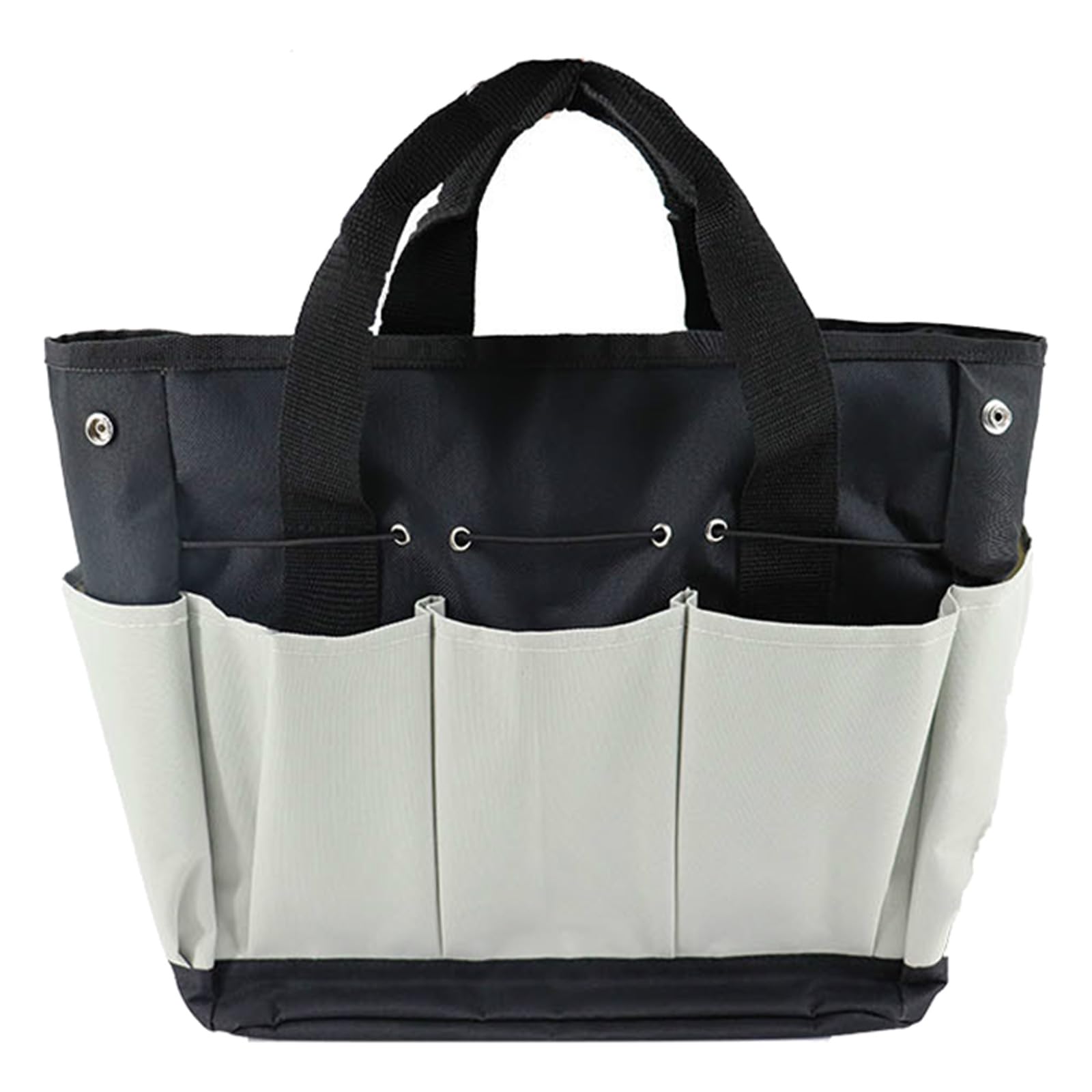 Newft Black Gray Garden Tool Bag Garden Storage Bag With Pockets Large Home Organizers For Indoor And Outdoor Tool Kits Holder Storage Multi Pocket