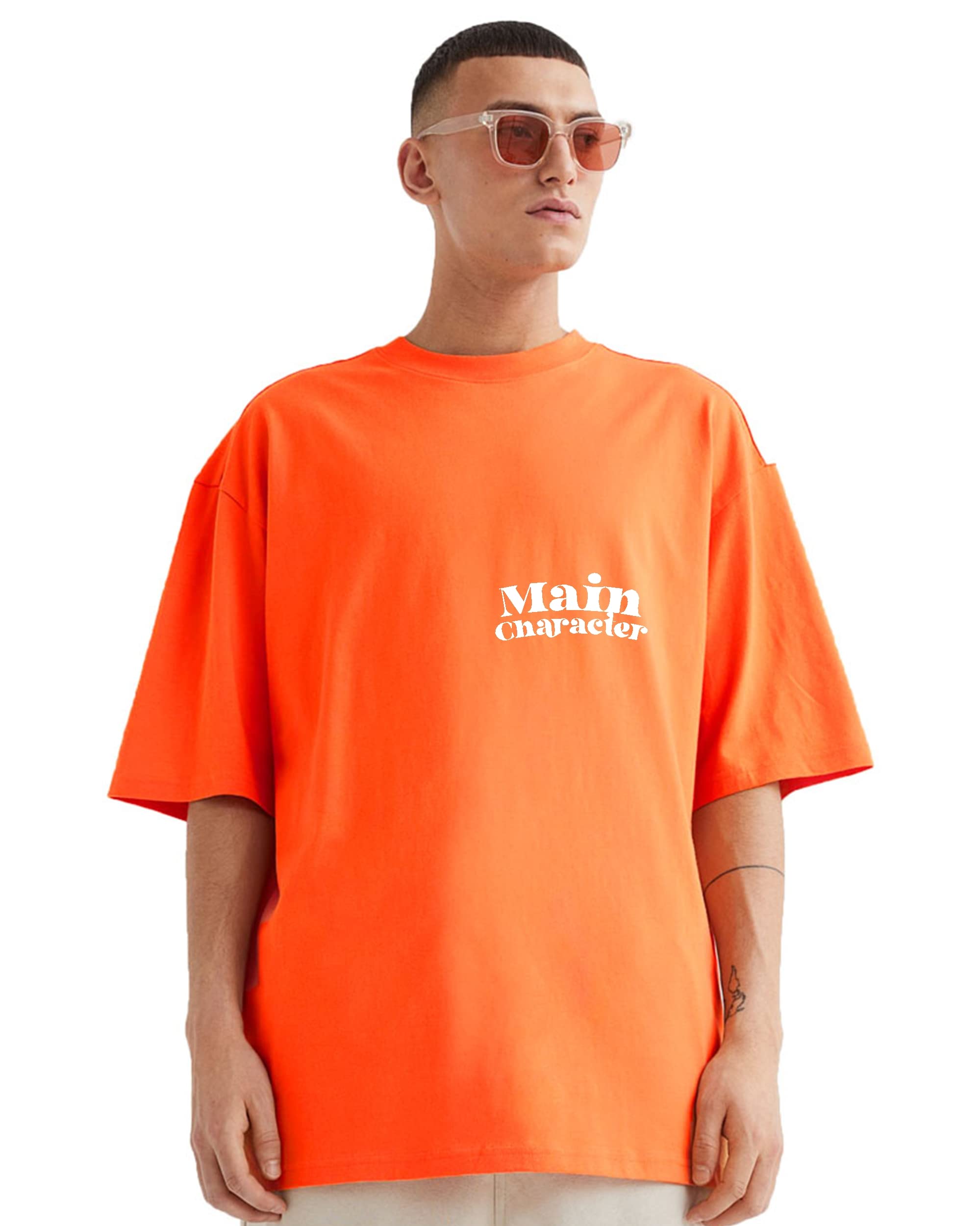 BesickNew Main Character Summer Quirky Oversized T-Shirts for Men