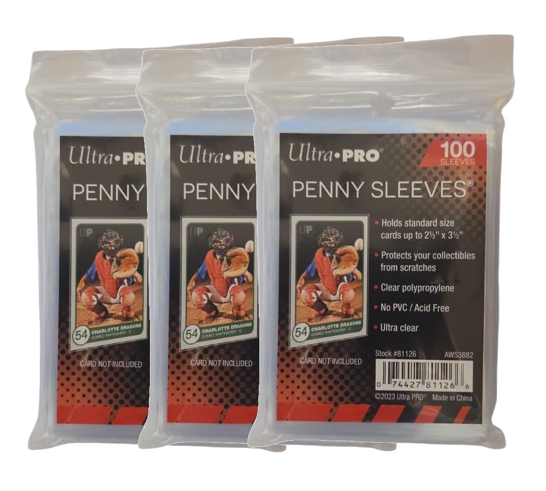 Ultra PRO Kartenhüllen Sleeve 300 Stück, Standardgröße, Transparent für Pokemon Karten, Pokemon Sammelalbum, Pokemon Booster