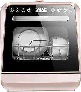Lave-Vaisselle Portable, Lave-Vaisselle Automatique De Comptoir Compact, Nettoyage À Haute Température 70 ℃, Séchage À 360 °, Nettoyage Complet, Pour La Vaisselle, Fruits Et Légumes
