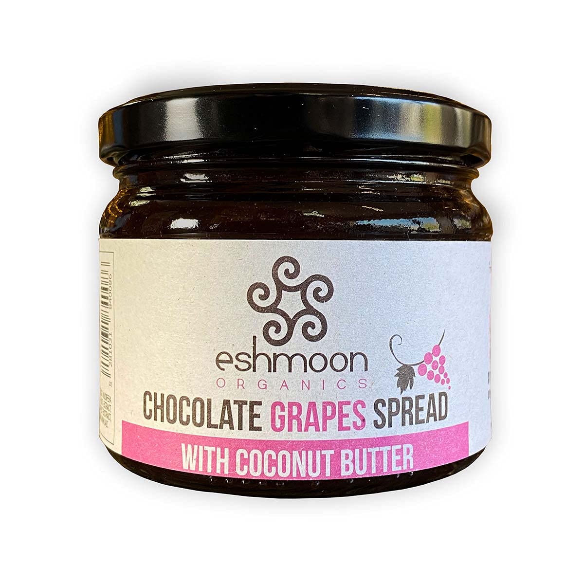 Eshmoon, Organic Grape Chocolate Spread, 330gr, Paleo Friendly, Molasses, Gluten Free, Sugar Free, Vegan. Made With Grape Molasses, 100% Natural Extra Virgin Coconut Butter & Cocoa Powder.