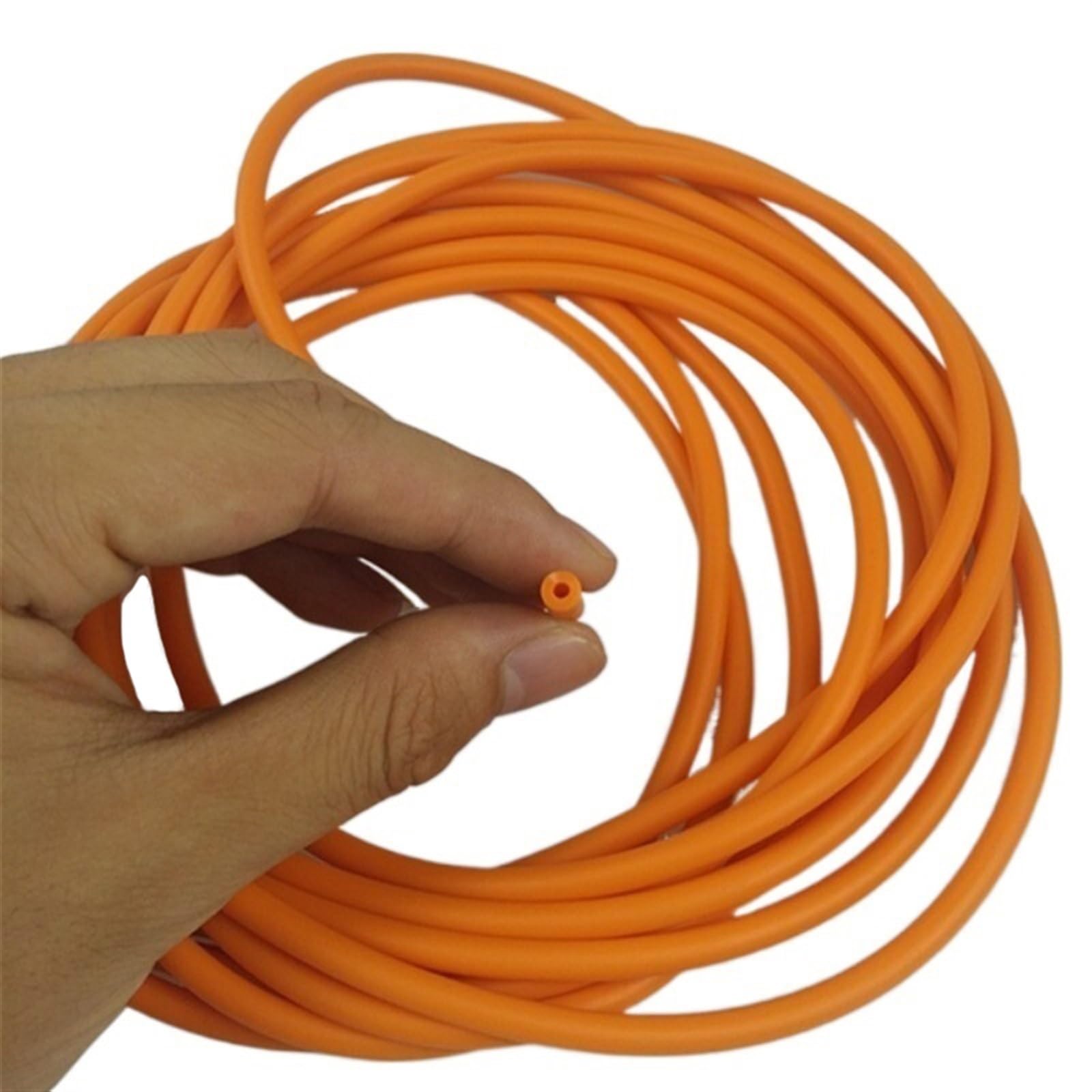 flexiable rubber Natural Latex Rubber Tube 0.5 Meter 5 Meter 2mm x 5mm Diameter High Elastic Tubing Band Accessories Orange drain elastic (Color : 4 Meter)