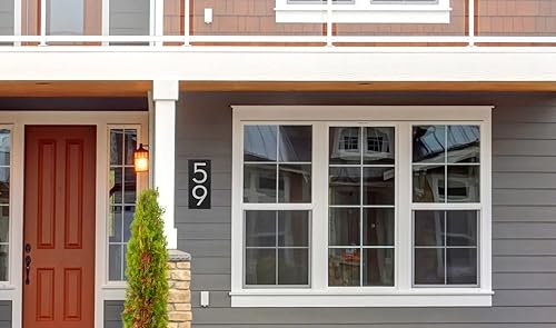 Miniatura 7 de Letrero flotante moderno de 6 pulgadas con dirección vertical para pared - Letrero de montaje en pared personalizado para el hogar o al aire libre -