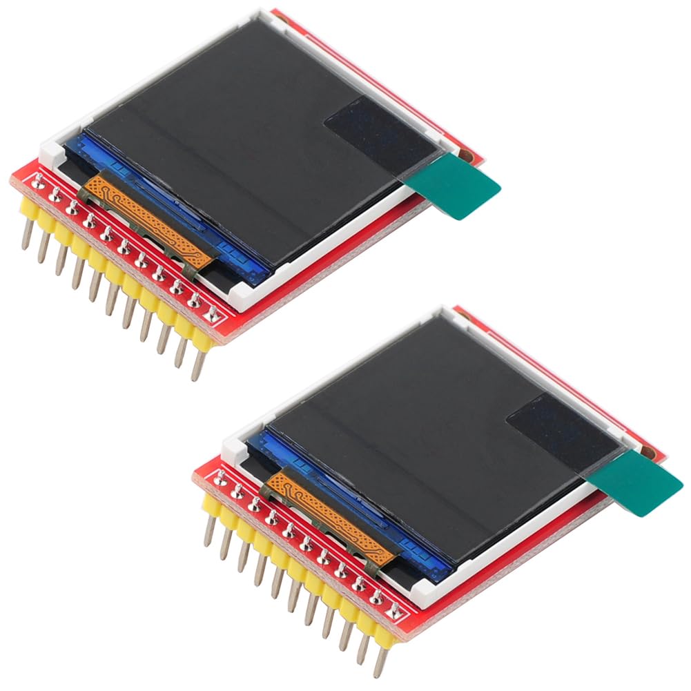 1.44" inch SPI TFT LCD Display Screen Module 128x128 ST - 7735S 5V/3.3V 11 Pin Version for Arduino Mega-2560 (Pack of 2), no Touch