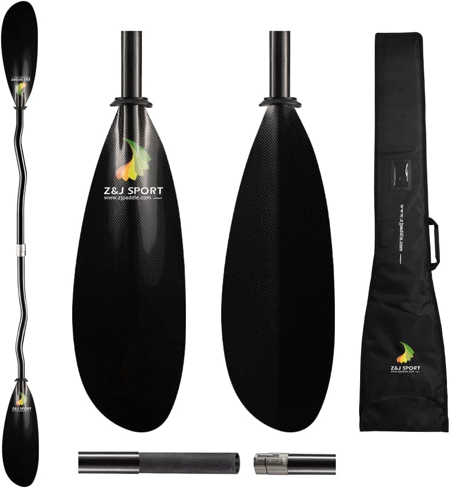 Z&J SPORT Sea Kayak Paddle Full Carbon with Paddle Bag, Adjustable Recreational Touring Kayak Paddle for Relaxed Kayaking in Ocean, River, Lake (SK-T) Z&J SPORT Sea Kayak Paddle Full Carbon with Paddle Bag, Adjustable Recreational Touring Kayak Paddle for Relaxed Kayaking in Ocean, River, Lake (SK-T)