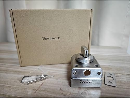 Miniatura 3 de Cerradura de puerta de vidrio 304 de acero inoxidable 304 con cerradura de piso para puerta corrediza de un solo perno sin llave, para 0.394-0.472