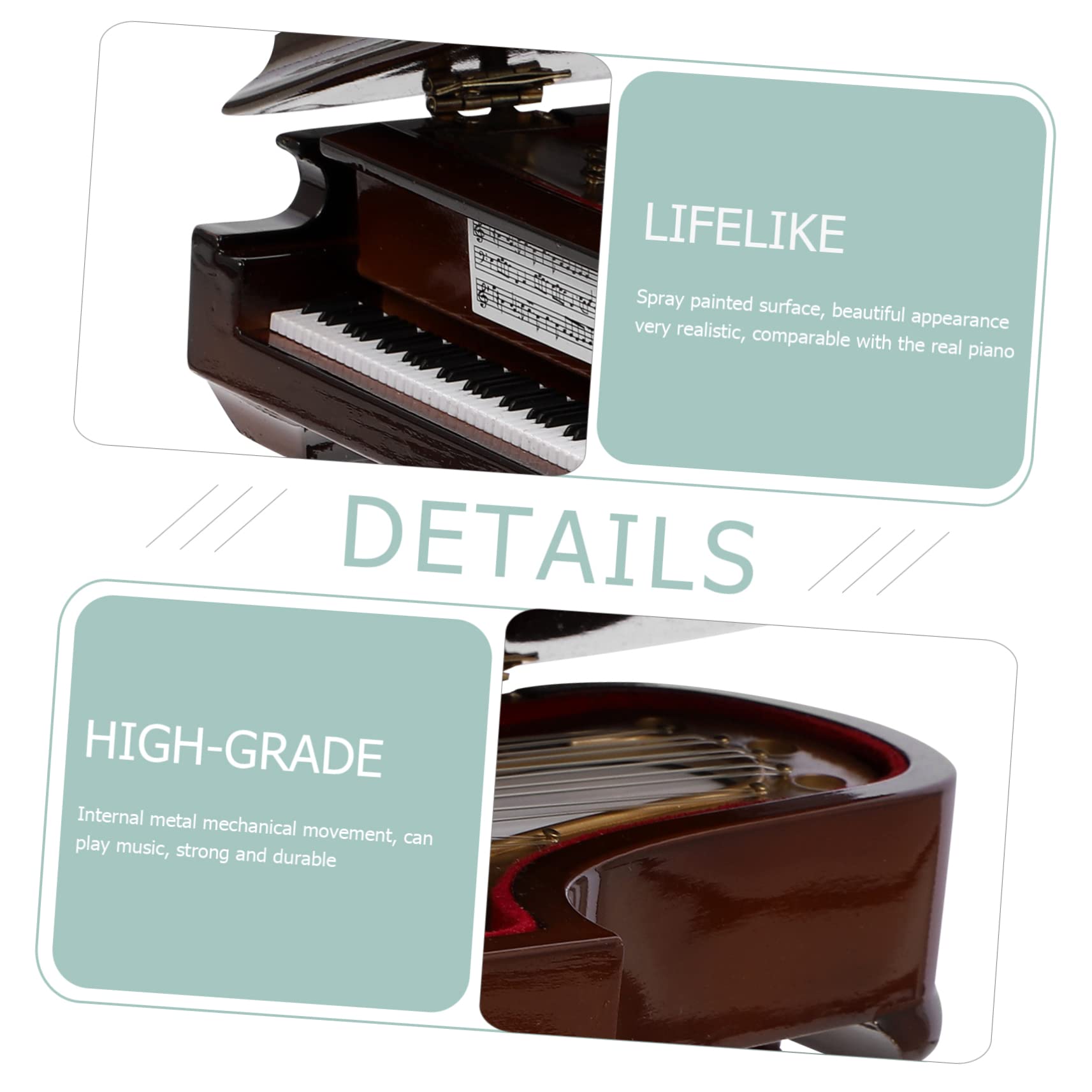 POPETPOP Caja Musical De Instrumento Musical Práctica y Ligera para Regalar y Decorar
