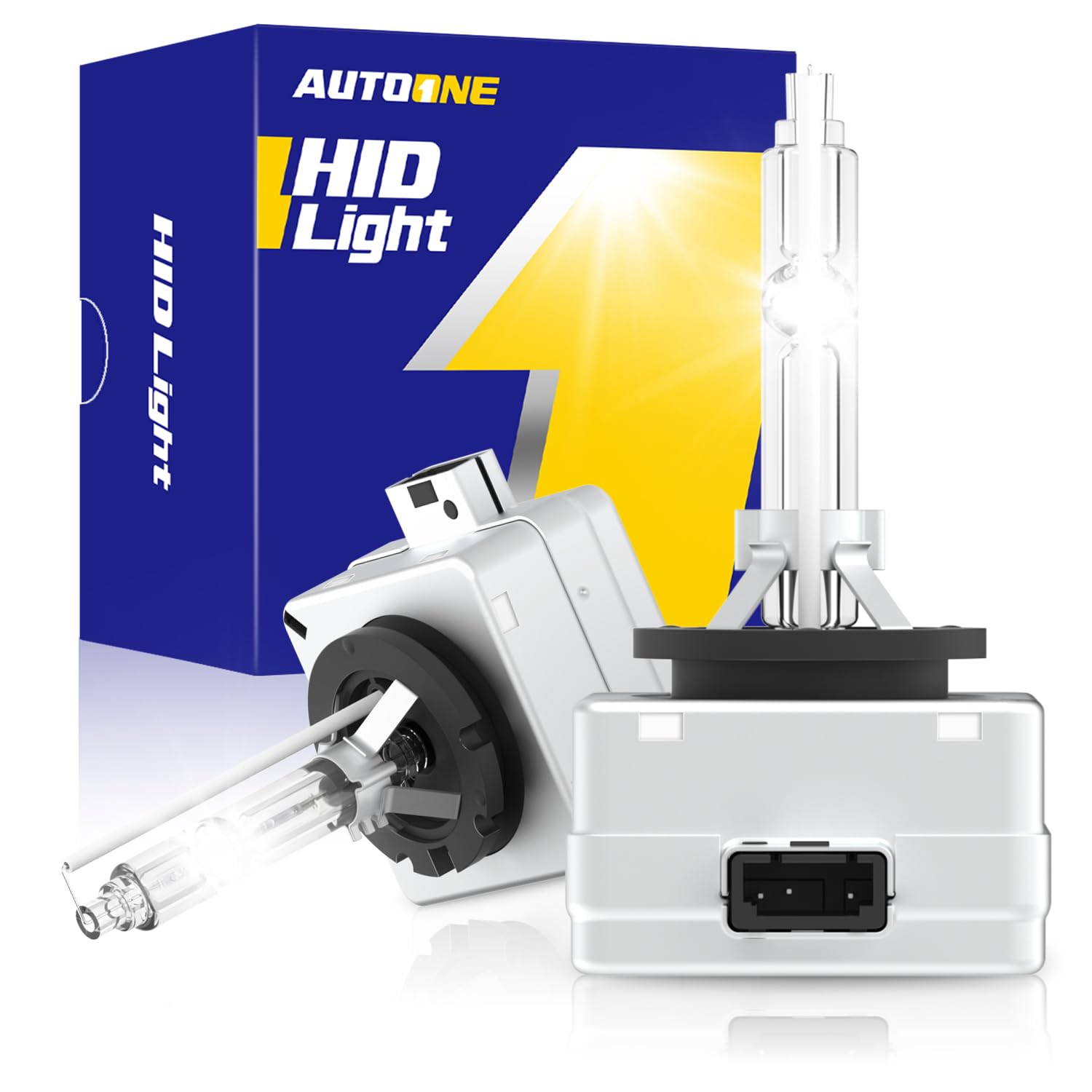 AUTOONE D1S HID Headlight Bulbs, 30000LM 6000K Cool White, 600% Brightness