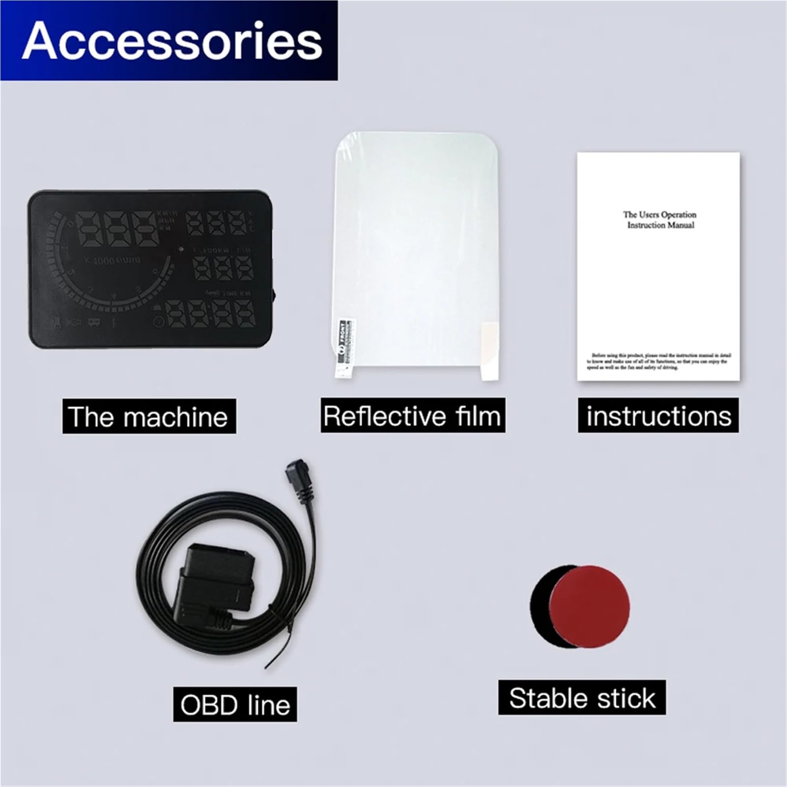 HUD OBD2 Head Up Display Windshield Projector for Gasoline Car Speedometer