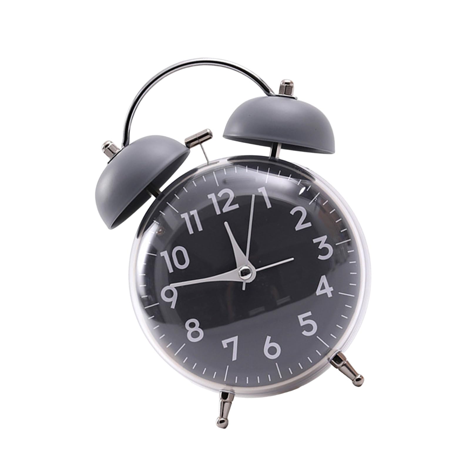 Msioytog Desk Clock Quiet Analog Alarm Clock with Illuminating Extra Loud Twin Bells Retro Bedroom Loud Alarm