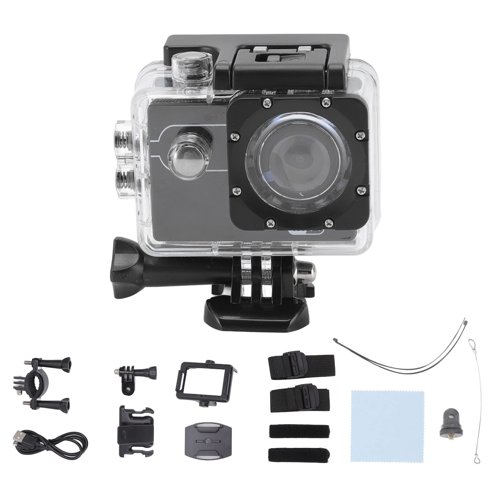 Kamera nurkowa WiFi Action, dostępne połączenie z aplikacją, wodoodporna kamera sportowa 4K High Definition z obiektywem szerokokątnym 170 stopni do podwodnej jazdy na rowerze na świeżym powietrzu