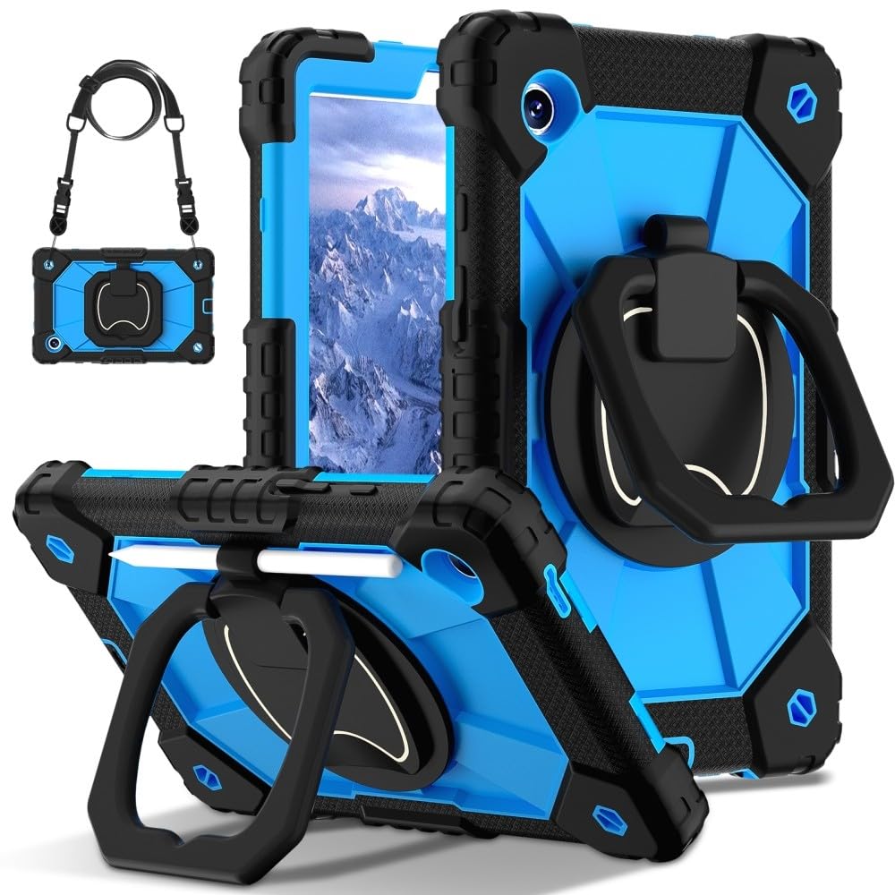 Étui Samsung Galaxy Tab A11 Plus coque antichoc rigide noir et bleu