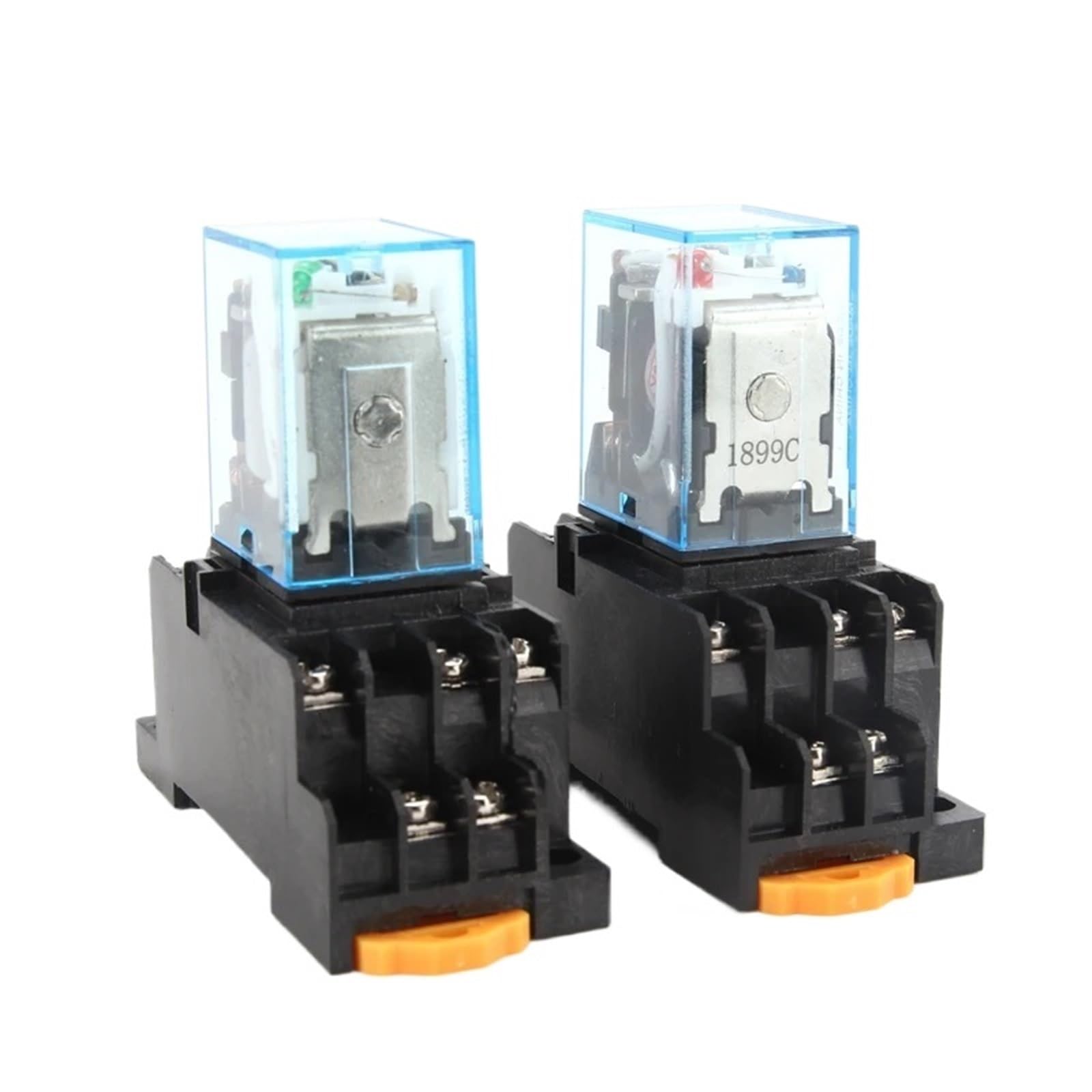 Relé intermedio HH54P MY4NJ Micro pequeño relé electromagnético AC/DC 12V 24V AC110V 220V 380V con base de enchufe de 14 pines PYF14A(AC 110V)
