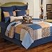 C&F Home Bridget King Quilt 100% Cotton Lightweight Machine Washable Reversible Bedspread Coverlet King Blue
